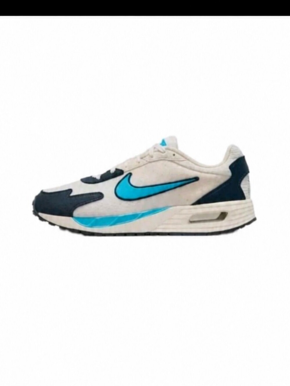 Nike Air Max Solo Men's Size 9.5 Running Shoes Sail Armory Navy Blue HJ9143-133